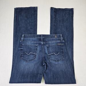 7 For All Mankind Bootcut Jeans Women Low Rise Stretch Denim Blue Western 27